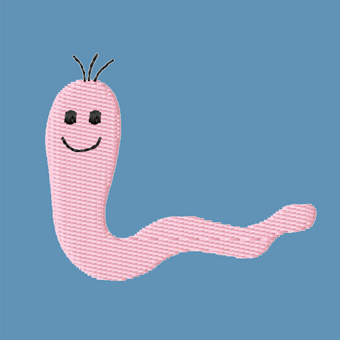 stickdatei wurm stickdatei wurm